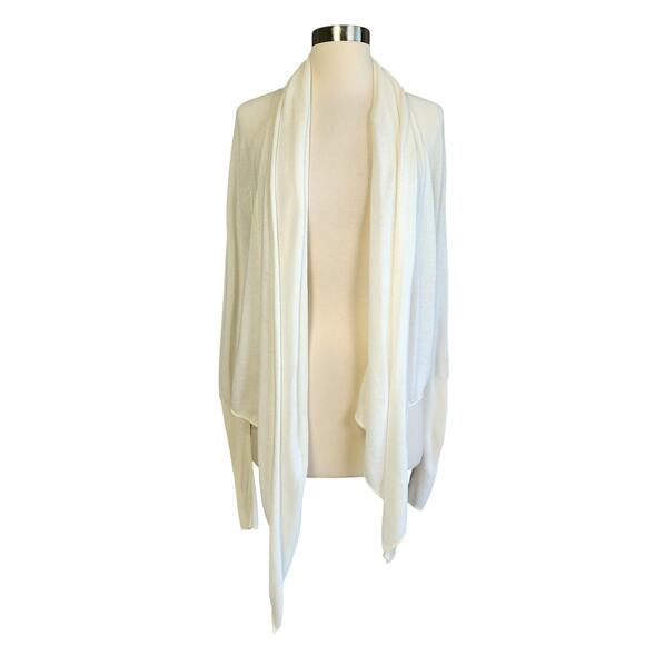 Soma Weekend Womens Convertible Sweater Wrap Size Medium White Lightweight - Picture 4 of 13